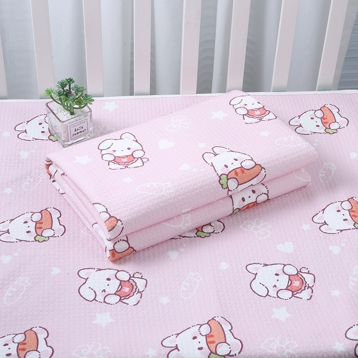 만자천홍 생리 방수패드 논슬립 순면패드, 토끼핑크