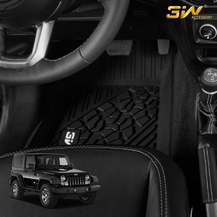지프 랭글러 3W 에코라이너 TPE 카매트 카 차 발 매트 바닥 발판 깔판, 지프