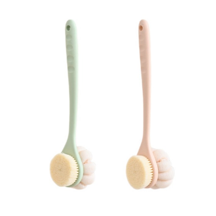 부드러운 양면 바디브러쉬샤워볼, 2개, 혼합, 1개입