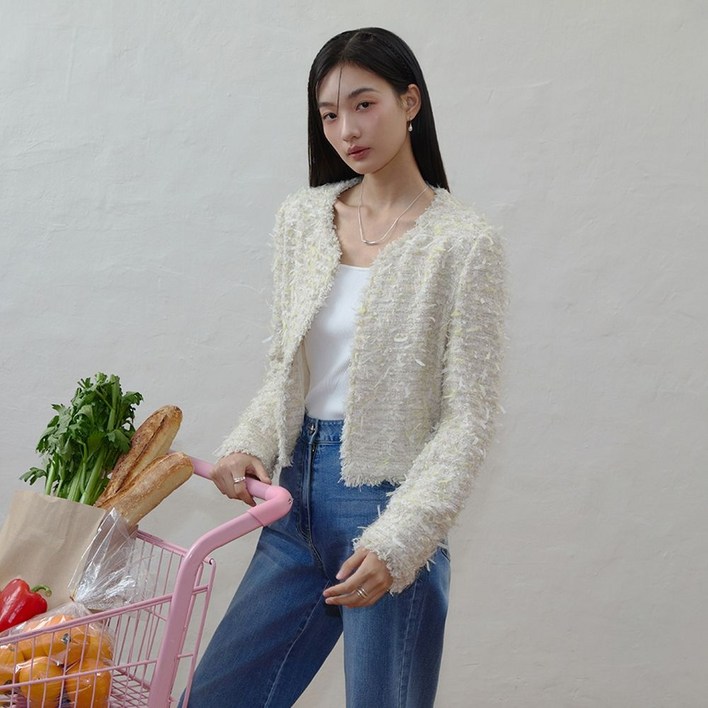 잇미샤 25 SS 칼라리스 트위드 자켓 ITP2ZJK850 662544