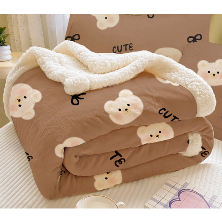 포근나래 양면 양털 이불 겨울담요