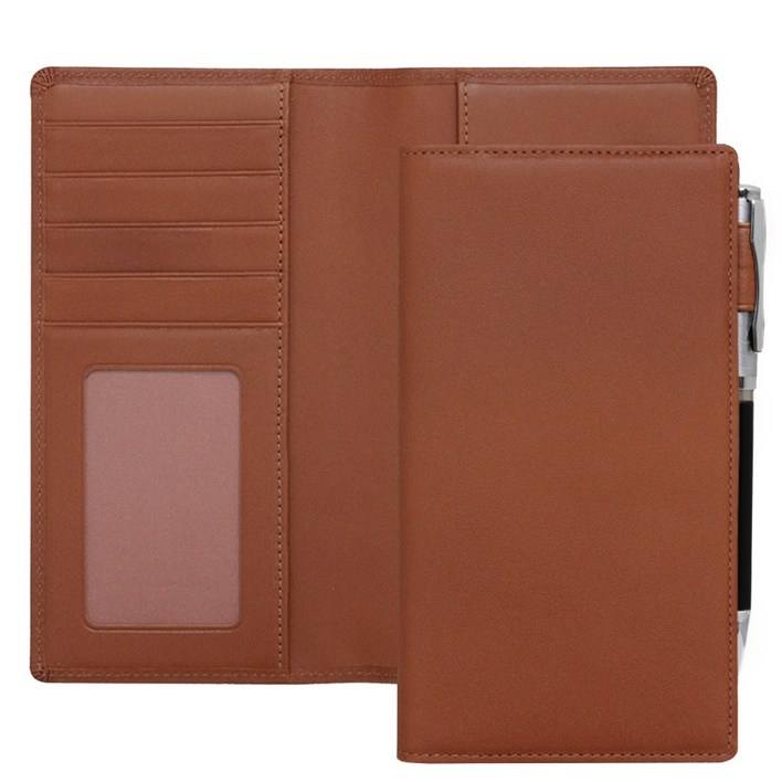 MATT 2026년 슈렁큰 소가죽 펜꽂이 CEO 업무 수첩 다이어리 이니셜 각인 가능, 브라운D78942