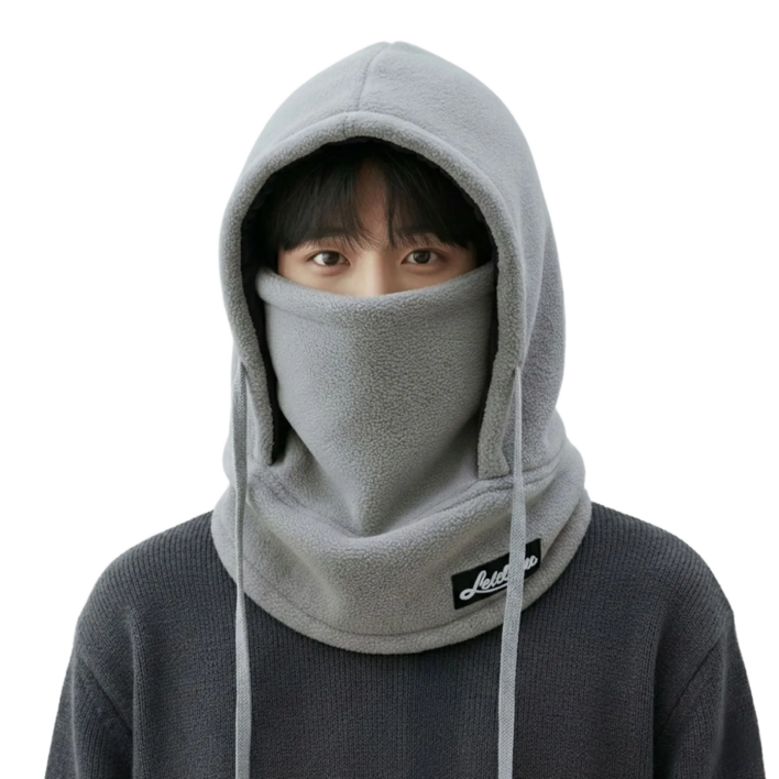 월렉트 남녀공용 4in1 겨울 플리스 방한모자 넥워머 방한마스크 귀마개 일체형