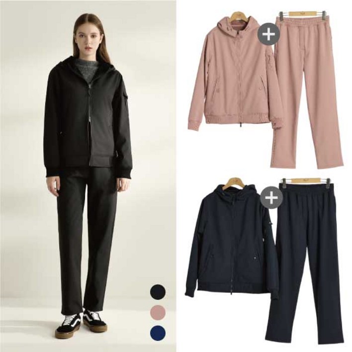 NNF 여성 투웨이 점퍼 장기모 상의  하의 셋업 2종 N12W2