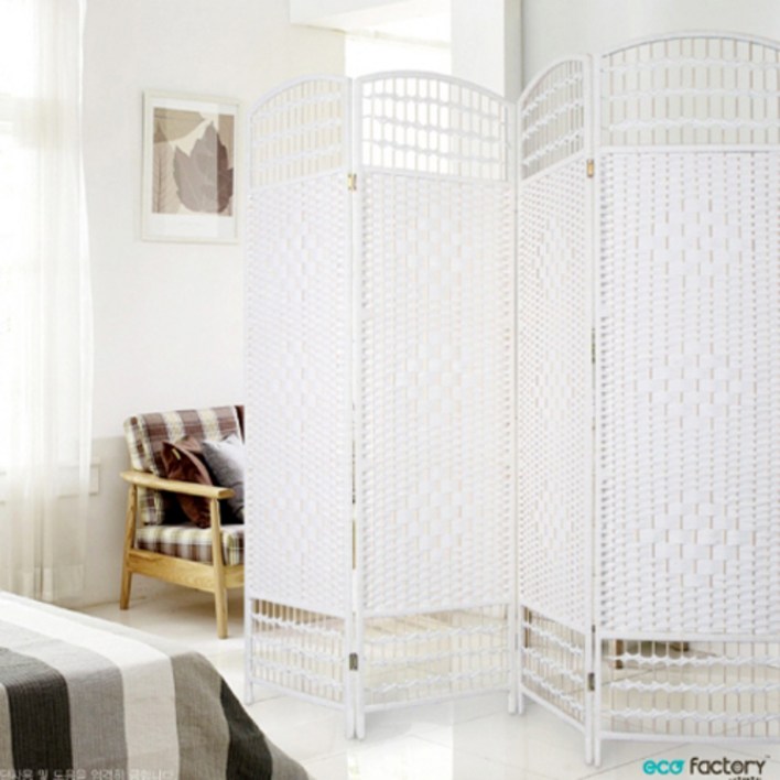 에코팩토리 인테리어 파티션 핸드메이드 라탄 칸막이 공간분리 가벽