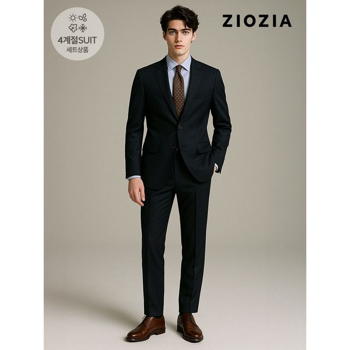 지오지아 컴포트핏 트윌조직 네이비 정장세트 ACD5SB1201 ACD5SP1201 DNV