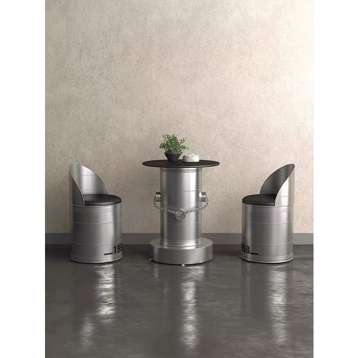 우딘 드럼통테이블 식탁 레트로 카페 테라스 고깃집