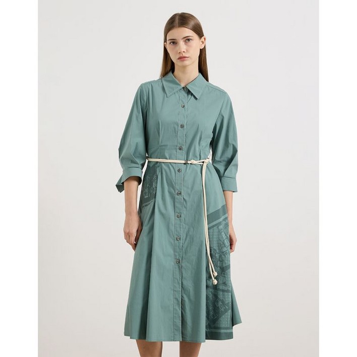 레노마레이디 벨티드 프린츠 원피스-KF11OP830