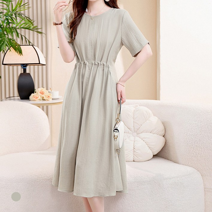 클라셰 셔링베이직플레어원피스CB5MOP142C