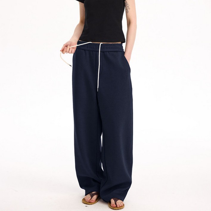 아닐라 남여공용 밴딩 스트레이트핏 팬츠 핀턱 트레이닝 바지 츄리닝 빅사이즈 여성바지 남성바지