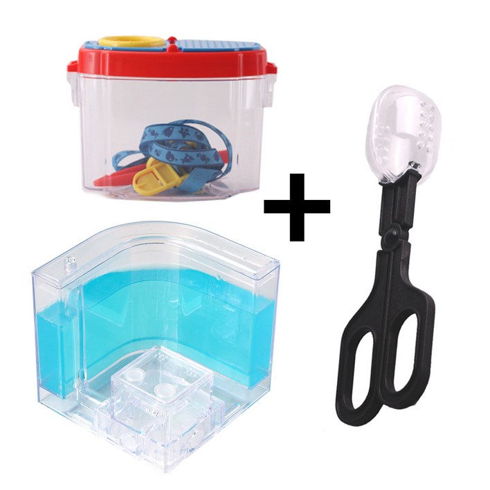 개미키우기 3종 풀세트 곤충채집통 개미하우스 곤충채집게 여왕개미 앤트사육장, 1개, 혼합