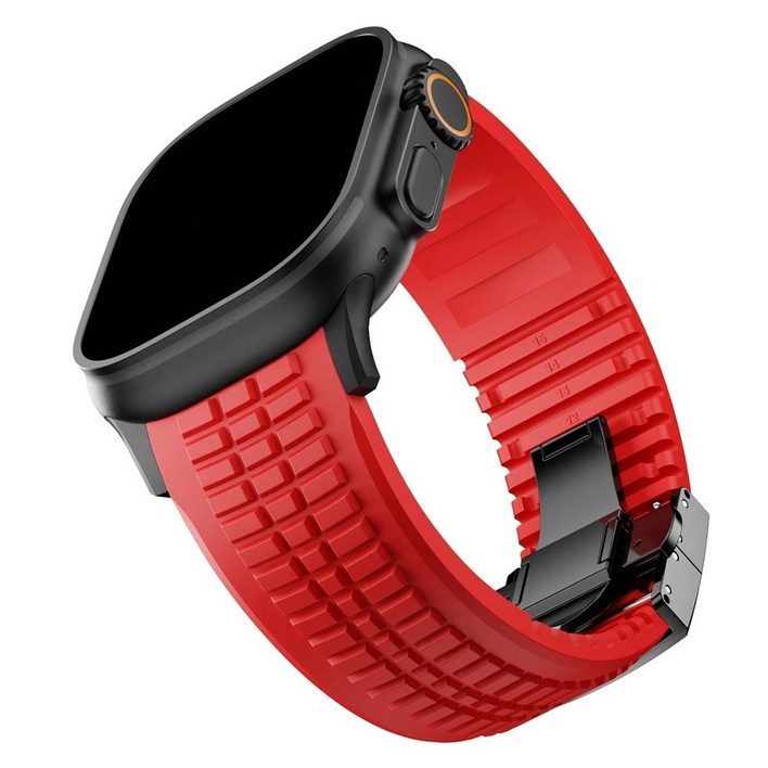 애플워치 스포츠 실리콘 밴드 메탈 스트랩 44-49mm 울트라2