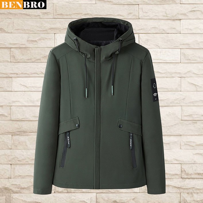 [벤브로] 남성용 캐주얼 사계절 후드 재킷 슬림한 패션 자켓 JD1802 - 투데이밈