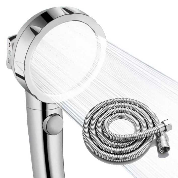 몬스터팜 욕실 교체용 수압상승 샤워기 헤드 샤워 호스 2m