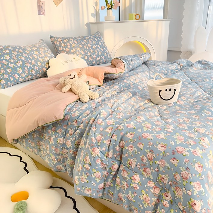 간절기 겨울용 데일리 양면 이불 워싱 항균 차렵 이불 2.5KG/3KG