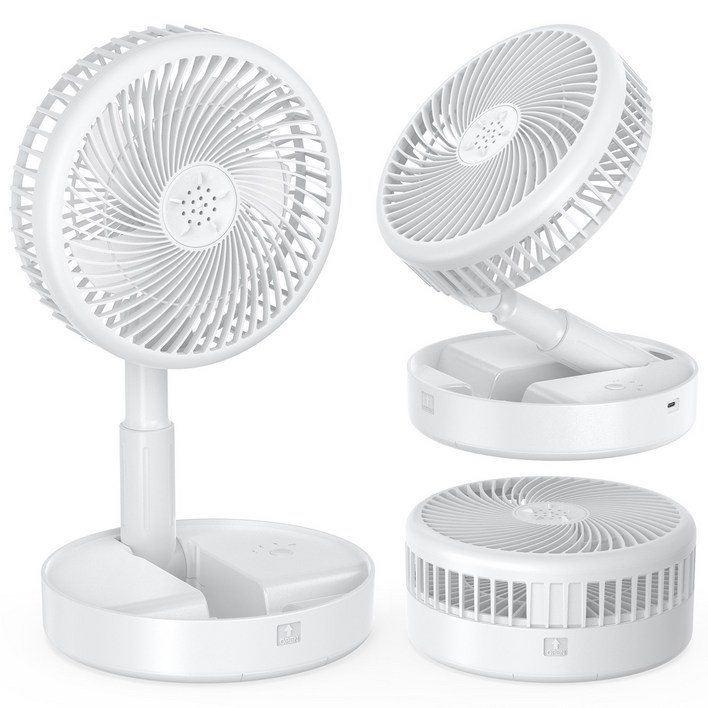 UOOFON 무선 탁상용 선풍기 휴대용 접이식 캠핑 BLDC 무소음