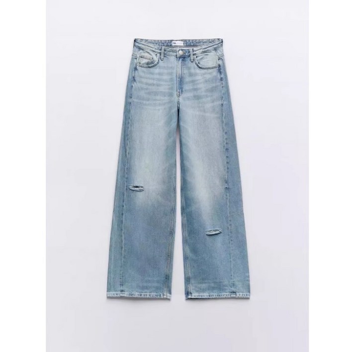 ZARA 여자 신상 와이드핏 청바지 캐주얼 데님팬츠 3Y1007