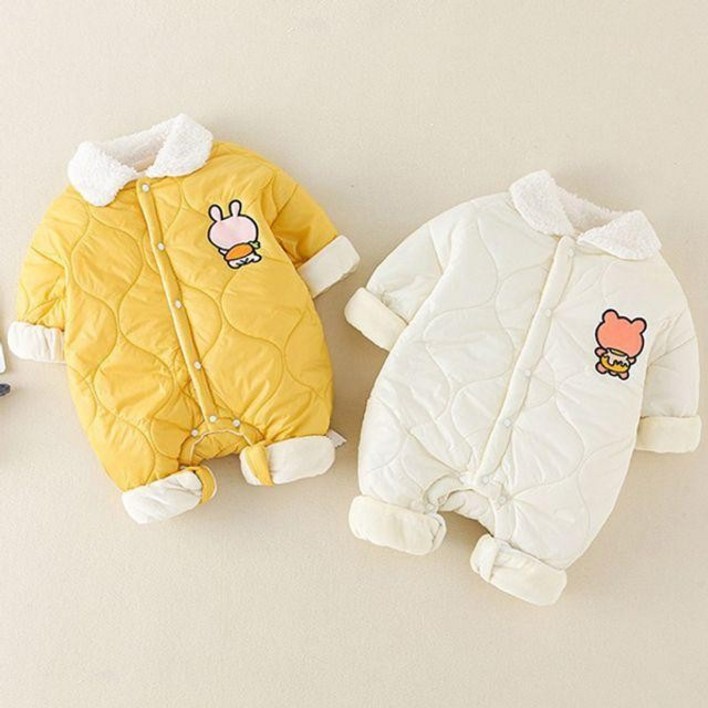 곰돌이 토끼와 유아 누빔패딩 우주복 66-90 204532 아가