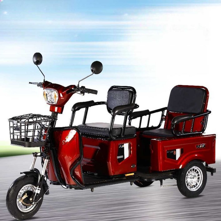 3륜 스쿠터 오토바이 노인 세발 전기차 출퇴근 운반차, 1개, 48V 32km 등판기능 B