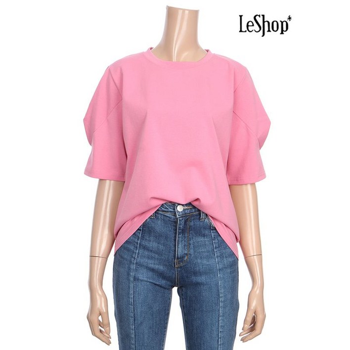 르샵 코튼 핀턱 퍼프 반팔 티셔츠  BM2TS049A