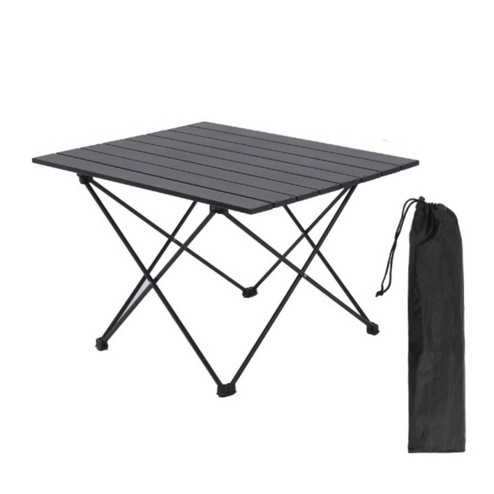 디노브 경량 접이식 캠핑 테이블, 블랙
