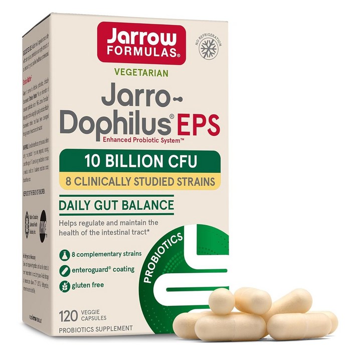 Jarrow Formulas 자로우 포뮬러스 도피러스 EPS 유산균 100억 CFU, 120정, 1개