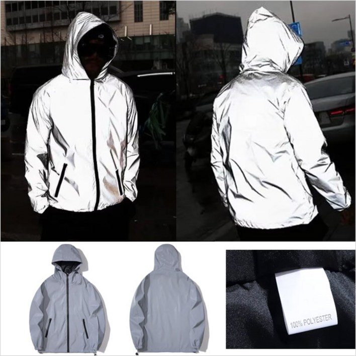 RCM 이중원단 반사 야광 바람막이 자켓  리플렉트 점퍼