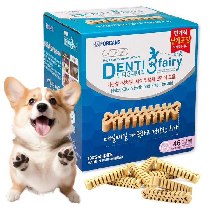 포켄스 덴티페어리 디스펜서 584g 강아지 치석제거 덴탈껌, 디스펜서584g46PM, 584g, 1개