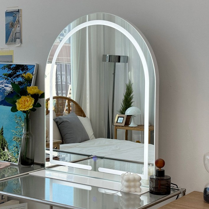 루미아 LED 거울 화장대 스탠드 탁상 거울