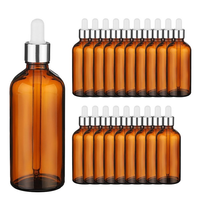 향수용기 실버 뚜껑 스포이드 브라운 공병 100ml 20개, 20개