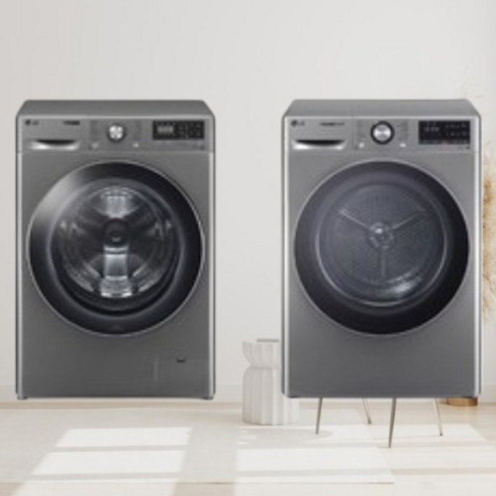 [10% 환급가전] LG전자 트롬 ThinQ 세탁기 F12VVA + 건조기 RH10VTA 12kg + 10kg 방문설치