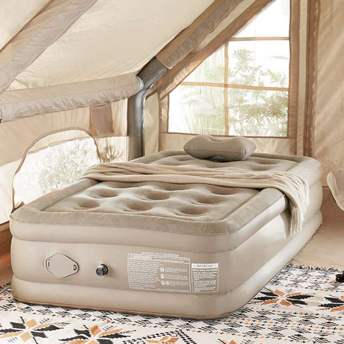 온라인원 어반카모 캠핑 자충 에어매트 야외 캠핑용 휴대용 침대 매트리스 (베게 증정), 단일 색상 자충매트펌프