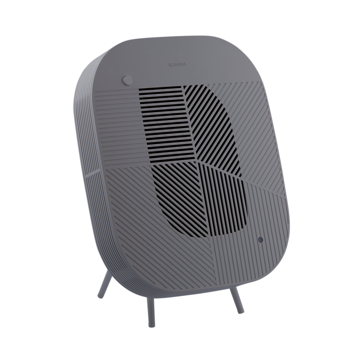 콤마 공기청정기 로브 벽걸이스탠드 겸용 안방 아이방 소형, 라이트차콜