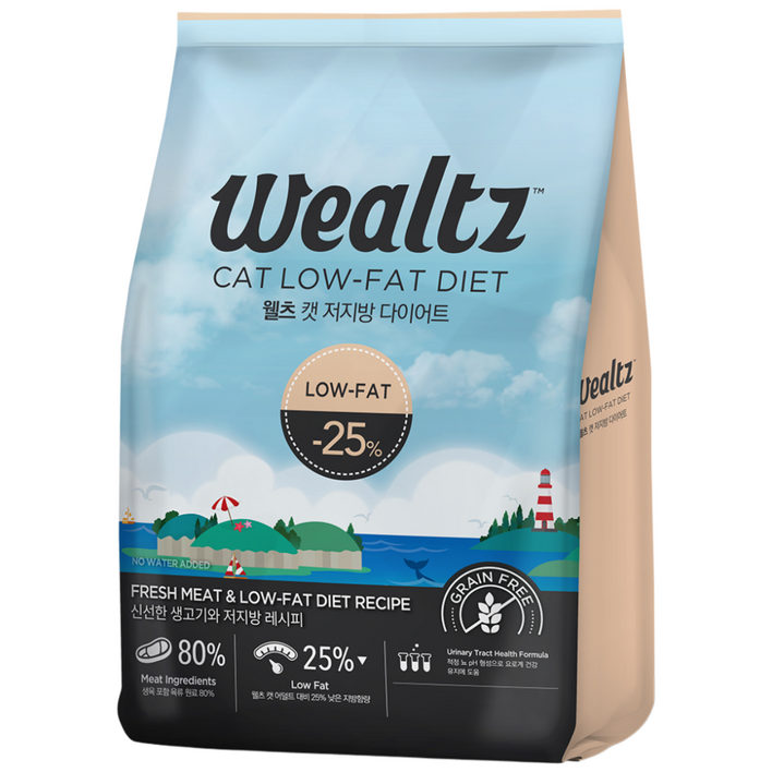 웰츠 고양이 기능성 사료 저지방 다이어트, 다이어트체중유지, 6kg, 1개