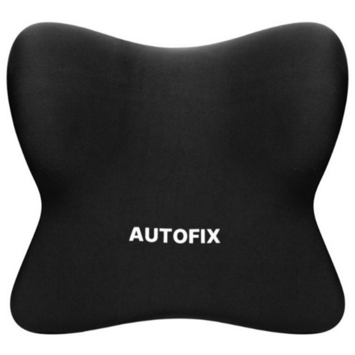 오토픽스 차량용목쿠션 목베개 메모리폼 헤드레스트, 2개, 모던 블랙