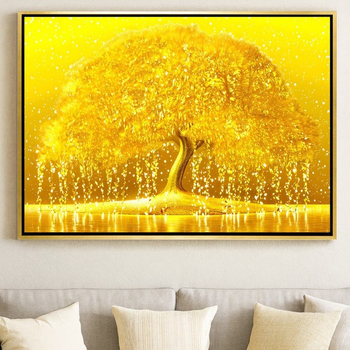 인메이블 돈들어오는 골드 황금 돈나무 액자 10종 거실 복도 인테리어 그림 개업 집들이 선물, 01.AGD황금줄기