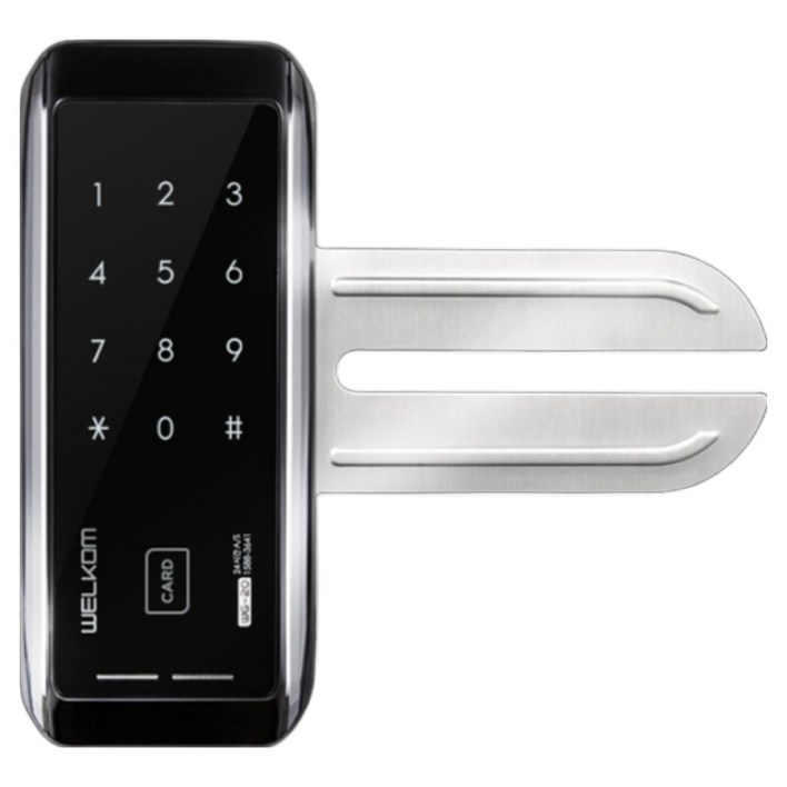 무료설치 웰콤 WG20 양문형홀더포함 카드키4개번호키 강화유리문전용 좌우수문인식키패드자동전환 상시문열림기능 차임벨기능 생활방수 상가 빌라 현관문 디지털도어락 도어록, 웰콤 WG20 양문형무료설치A지역수요일, 방문설치
