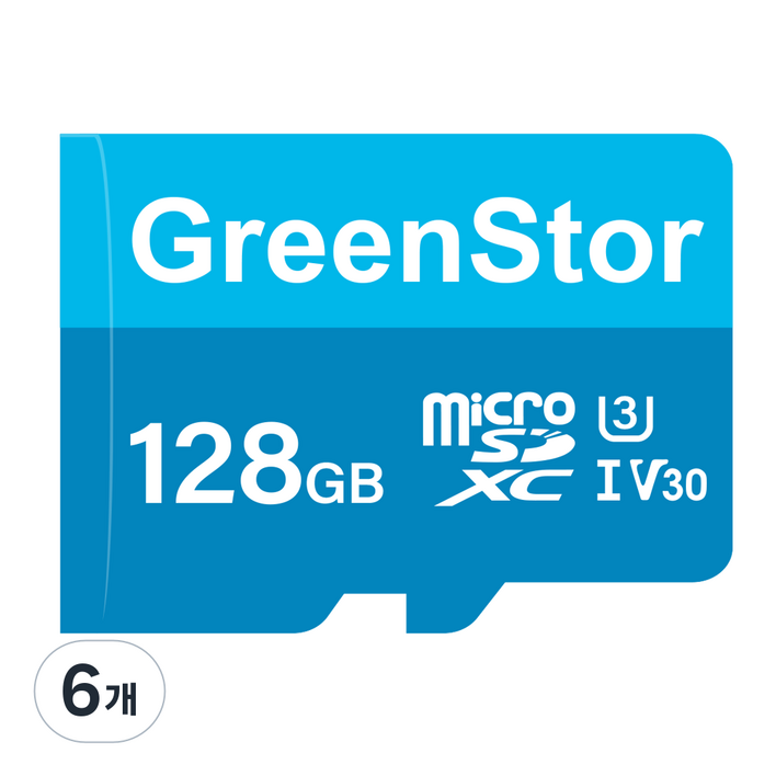 그린스토아 메모리카드 마이크로 SD카드 블랙박스전용, 6개, 128GB