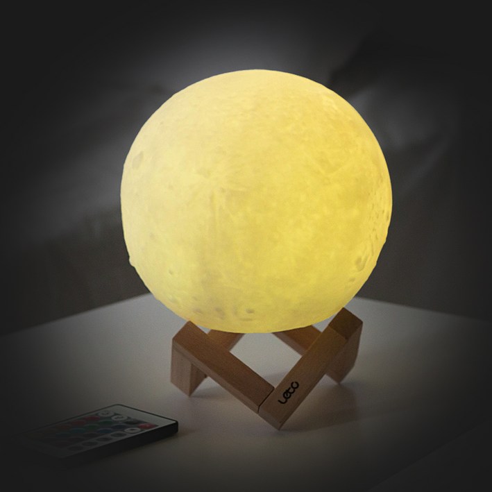 레토 16컬러 3D 입체 달 LED 무드등 LMLM20, 혼합색상