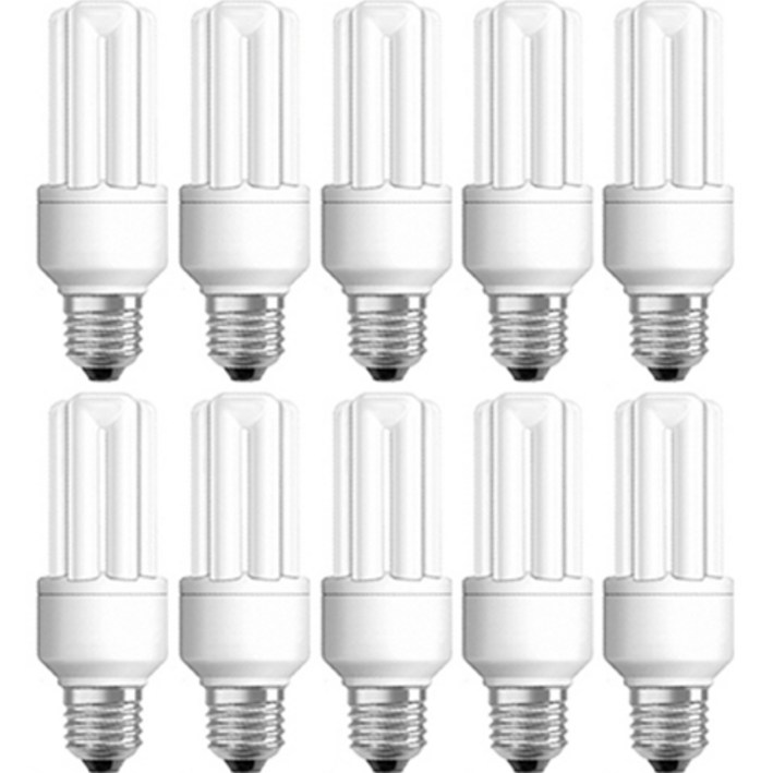 오스람 삼파장 램프 E26 Duluxstar 20W, 전구색, 10개