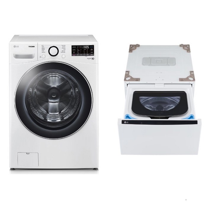 [10% 환급가전] LG전자 트롬 세탁기 + 트윈 미니워시 세트 F24WDWPX 24kg + 4kg 방문설치