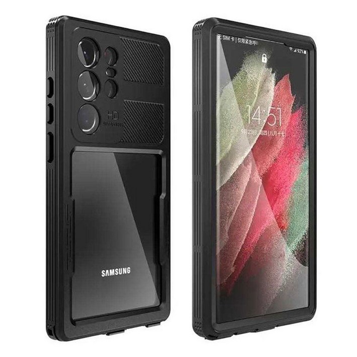 FLOW 스마트폰 물놀이 케이스 갤럭시 S23 ULTRA, 블랙, 1개