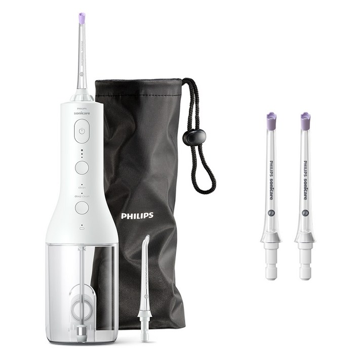 필립스 소닉케어 무선 파워플로서 3000 구강세정기 + 노즐 3p 세트