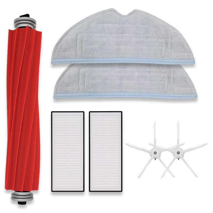 멋진공간 샤오미 로보락 S7 Plus 호환 사이드 브러쉬 2p  필터 2p  물걸레 2p  메인 브러쉬 세트, 1세트, 단일상품