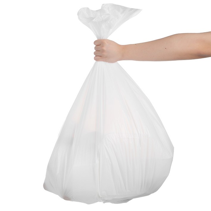 코멧 배접 쓰레기 비닐봉투, 화이트(90x110cm), 100L, 100매 - 에잇폼