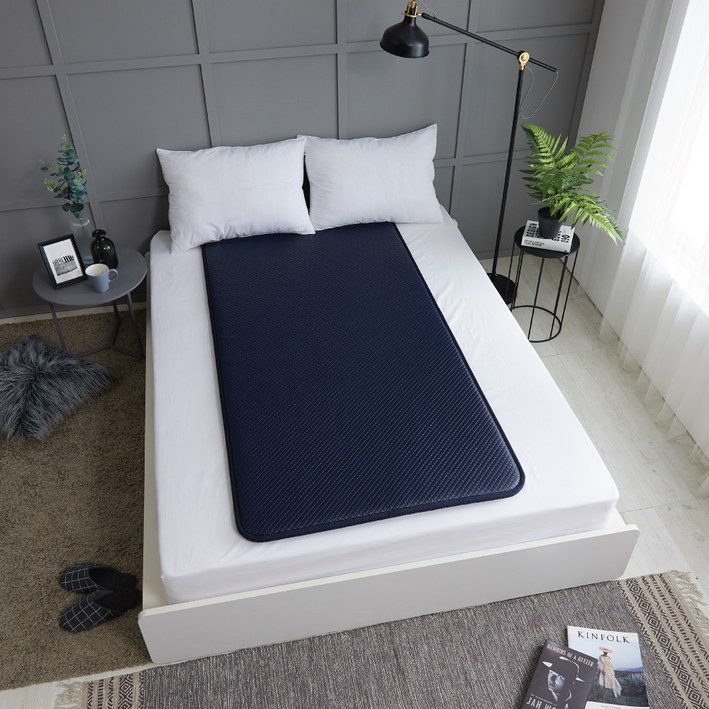 한일의료기 무전자계 인체감지 전기매트 스판덱스 네이비