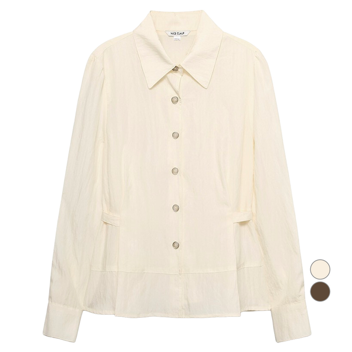 나이스클랍 여성용 허리라인 포인트 브라우스 A244PWB904