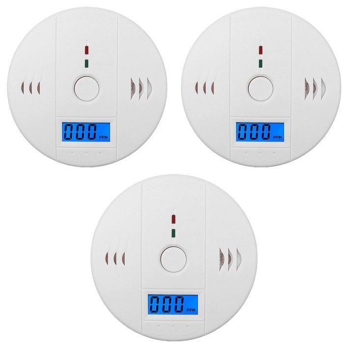 오빌 일산화탄소 경보기, 3개, 단일 색상