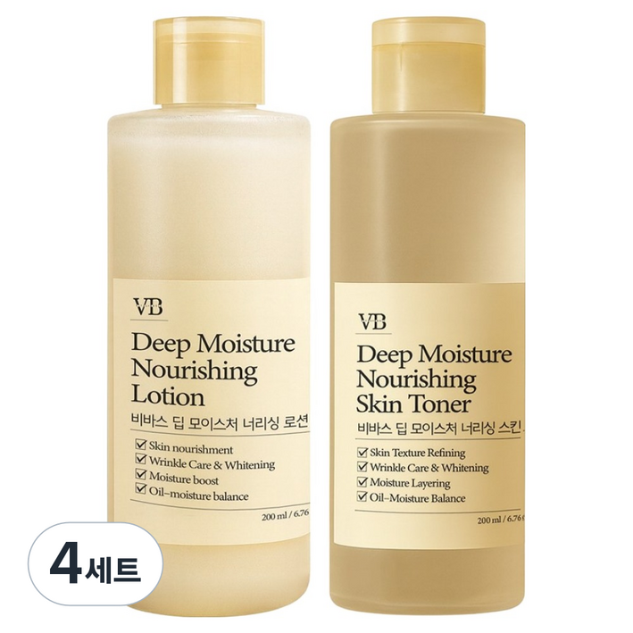 비바스 딥 모이스처 너리싱 스킨로션 세트, 4세트