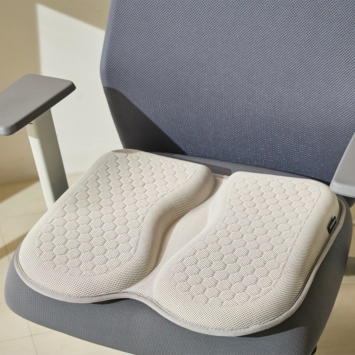 듀오백 듀얼젤 집중 쿨링 쿠션 기능성방석, 그레이